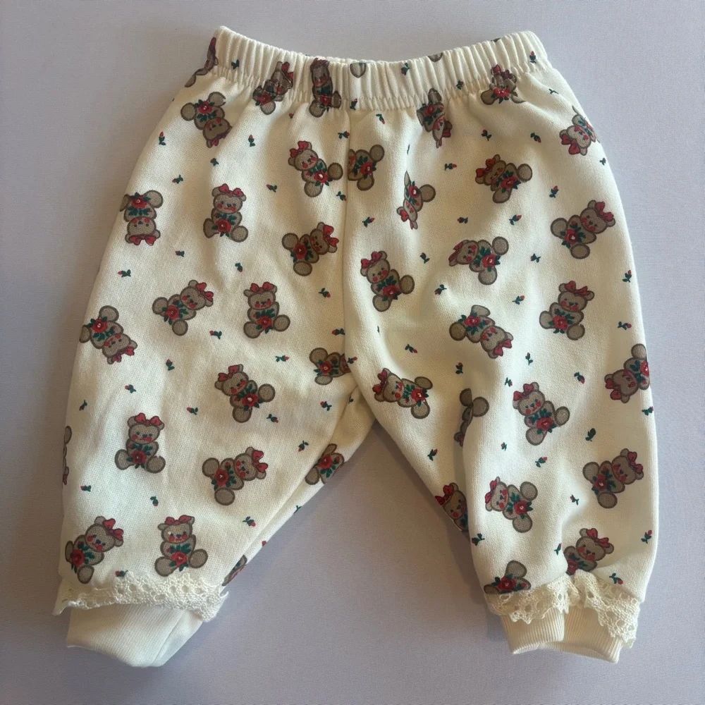 ZO‎ CUTE Infant Baby Girl Christmas Teddy Bear Two Piece Outfit Size 6-9M NWT